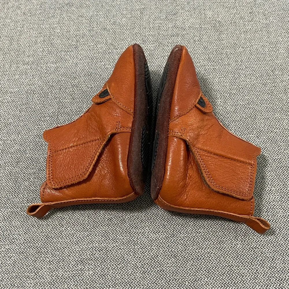 EMILE ET IDA Mouse First Steps Leather Baby Boots